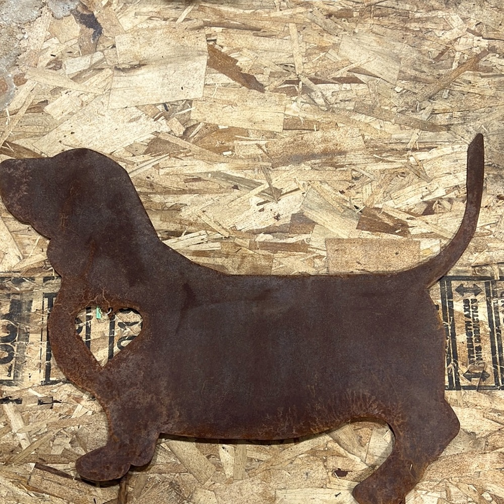 Dachshund Metal Dog Art